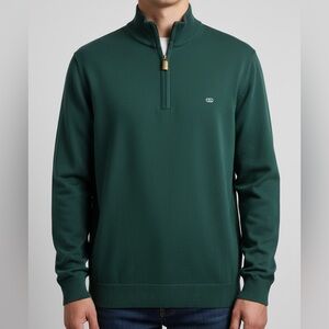 Vineyard Vines Forest Green Zip-Up Sweater